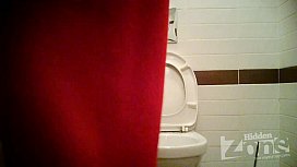 Girl pissing on toilet panties