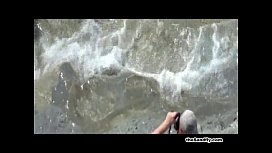 Amateur seaside blowjob