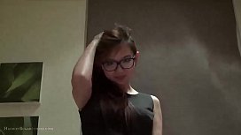 Pov blowjob from a nerdy asian girl