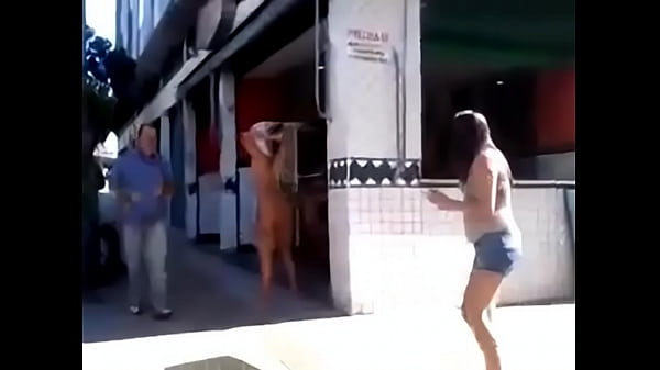 Mature naked shemale in public scene