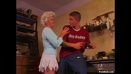 Again big tits granny anal