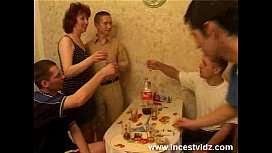 Mature mom gangbang in family