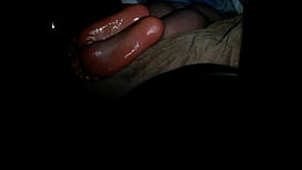 Sleeping oily footjob