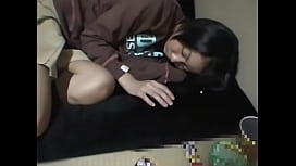 Sleeping asian rhard ape