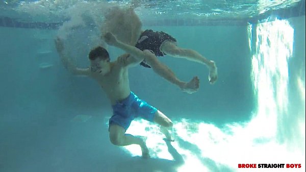 Mature gay blowjob under water scene