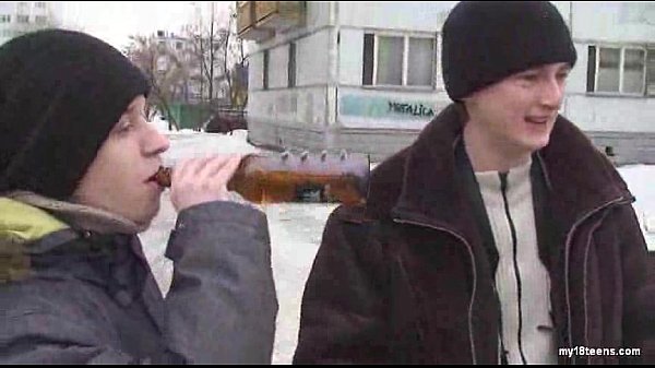 Drunk russian teens scene