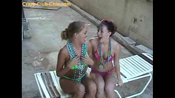 Lesbian bikini girls kissing scene
