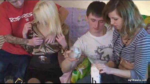 Drunk russian teens scene