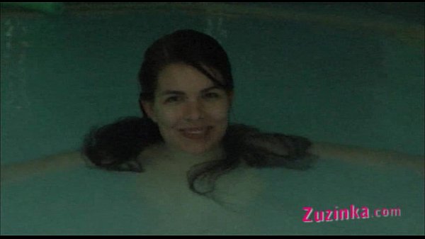 Amature milf naked swimming pool scene